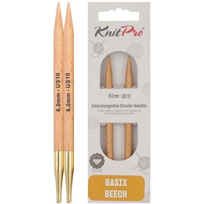 KnitPro Basix Berkenhout - Uitwisselbare Cirkelnaalden - 11,6cm - Meerkleurig - Breinaalden - Standaard KnitPro Basix Berkenhout - Uitwisselbare Cirkelnaalden - 11,6cm - Meerkleurig - Breinaalden - Standaard