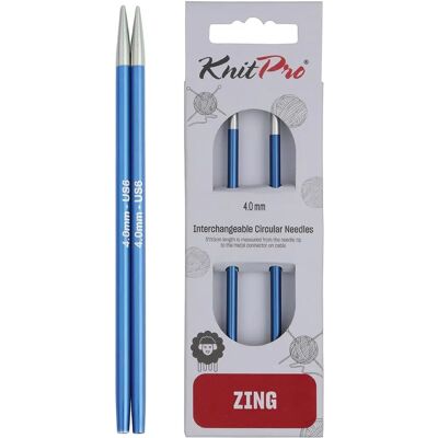 KnitPro Zing Interchangeable Circular Needles - Blue 4mm - Knitting Needles KnitPro Zing Interchangeable Circular Needles - Blue 4mm - Knitting Needles