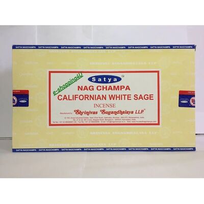 Incienso de Salvia Blanca Satya - Pack de 12 Incienso de Salvia Blanca Satya - Pack de 12