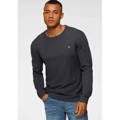 BRUNO BANANI XXXL Slim Fit Meliert Pullover - Pullover BRUNO BANANI XXXL Slim Fit Meliert Pullover - Pullover