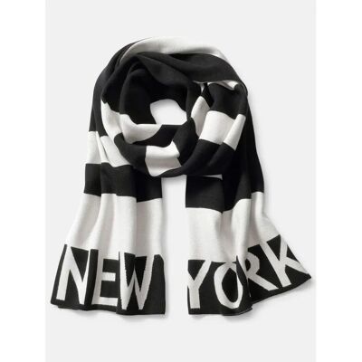 HEINE Modell Schwarz-Weiß Viskose Schal - Modeaccessoire HEINE Modell Schwarz-Weiß Viskose Schal - Modeaccessoire