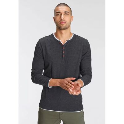 AJC XXL Longsleeve - Schmal Fit Casual Jersey Grau AJC XXL Longsleeve - Schmal Fit Casual Jersey Grau