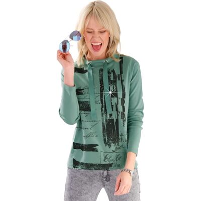 AMBRIA Grüner Muster-Sweatshirt - Sweatshirt AMBRIA Grüner Muster-Sweatshirt - Sweatshirt