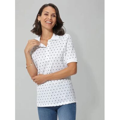 Poloshirt CLASSIC BASICS Weiß Damen Gr. 48 Poloshirt CLASSIC BASICS Weiß Damen Gr. 48