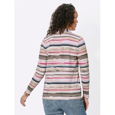 Casual Looks - Poloshirt - Erika-Dunkeltaupe-Geringelt - Poloshirt Casual Looks - Poloshirt - Erika-Dunkeltaupe-Geringelt - Poloshirt