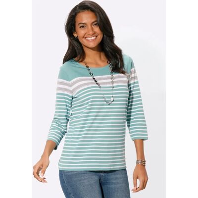 Casual Looks Shirt Gr. 42 - Gestreiftes Mehrfarbiges Shirt Casual Looks Shirt Gr. 42 - Gestreiftes Mehrfarbiges Shirt