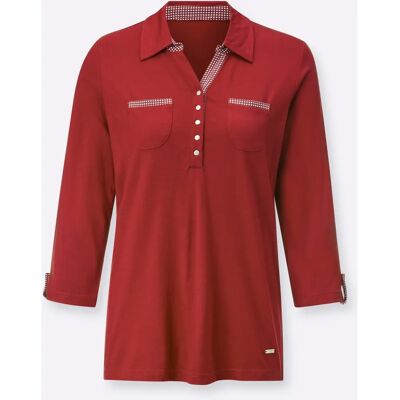 CASUAL LOOKS - Poloshirt - rot - 50% Baumwolle 50% Modal - Shirt CASUAL LOOKS - Poloshirt - rot - 50% Baumwolle 50% Modal - Shirt