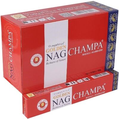 Zen Golden Nag Champa Räucherstäbchen - 15g Zen Golden Nag Champa Räucherstäbchen - 15g