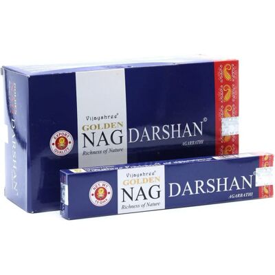 Encens Darshan Golden Nag - Bâtons d'encens naturels, artisanaux, floral - Publicité Encens Darshan Golden Nag - Bâtons d'encens naturels, artisanaux, floral - Publicité