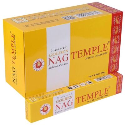 Zen Golden Nag Räucherstäbchen - Tempel - 15g Zen Golden Nag Räucherstäbchen - Tempel - 15g