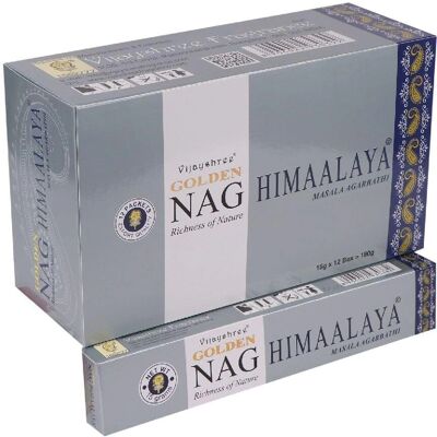 Vijayshree Golden Nag Himalája tömjén - 15g Doboz Vijayshree Golden Nag Himalája tömjén - 15g Doboz