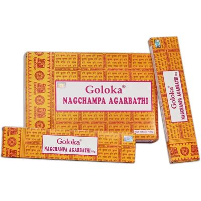 Encens Nag Champa Goloka - 12 paquets de 15g - Publicité Encens Nag Champa Goloka - 12 paquets de 15g - Publicité
