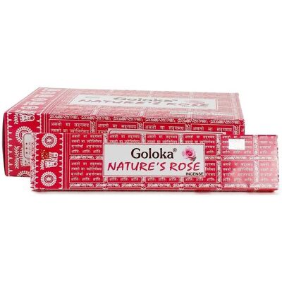 Encens Goloka Nature's Rose - 12x15g - Végétarien - Publicité Encens Goloka Nature's Rose - 12x15g - Végétarien - Publicité