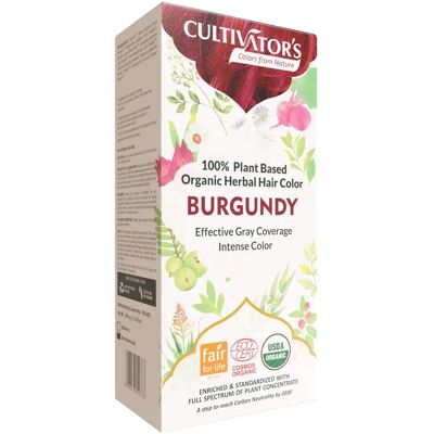 Cultivator's Burgundy Natural Hair Dye - Hair Color & Strength Cultivator's Burgundy Natural Hair Dye - Hair Color & Strength