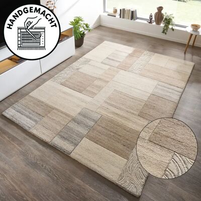 Theko Lola Woll Handgefertigter Patchwork-Teppich - Teppich Theko Lola Woll Handgefertigter Patchwork-Teppich - Teppich