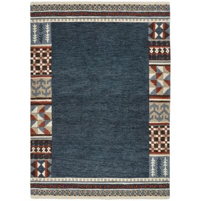 Theko Nuno Wollteppich - Handgefertigt, Blau, Rechteckig - Teppich Theko Nuno Wollteppich - Handgefertigt, Blau, Rechteckig - Teppich
