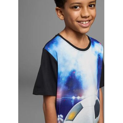 KIDSWORLD Kinder Schwarz Fußball Druck T-Shirt KIDSWORLD Kinder Schwarz Fußball Druck T-Shirt