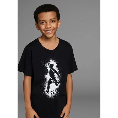 KIDSWORLD Jungen Schwarz Fußball T-Shirt - Sportliches Jersey KIDSWORLD Jungen Schwarz Fußball T-Shirt - Sportliches Jersey
