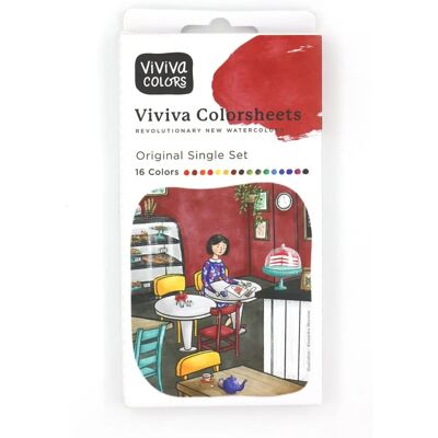 Viviva Colors Viviva Watercolour Coloursheets Original 16 Colours Set - Watercolour Colorsheets Viviva Colors Viviva Watercolour Coloursheets Original 16 Colours Set - Watercolour Colorsheets