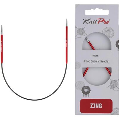 Aiguille circulaire KnitPro Zing - 25cm, 2.50mm - Aiguille à tricoter Aiguille circulaire KnitPro Zing - 25cm, 2.50mm - Aiguille à tricoter