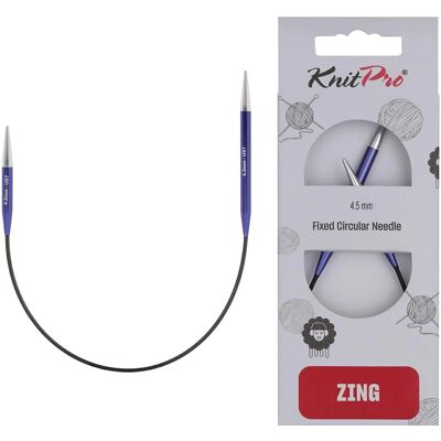 Agulhas Circulares Fixas KnitPro - 25cm, 4,5mm - Azul - Agulha - Circular - KnitPro Agulhas Circulares Fixas KnitPro - 25cm, 4,5mm - Azul - Agulha - Circular - KnitPro