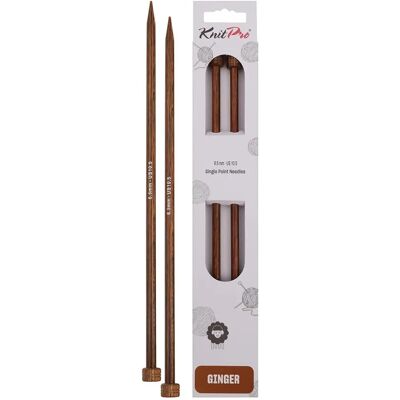KnitPro Ginger Sticka - Birk 35cm - Breinaald KnitPro Ginger Sticka - Birk 35cm - Breinaald