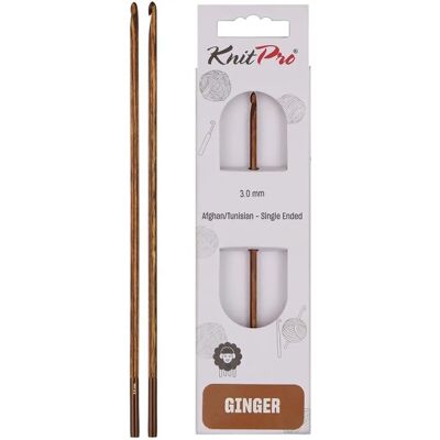 KnitPro Ginger Tunesische haaknaald hout - 31261 KnitPro Ginger Tunesische haaknaald hout - 31261