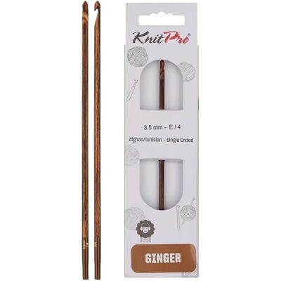 KnitPro Ginger Tunesische Häkelnadel Holz - 31262 KnitPro Ginger Tunesische Häkelnadel Holz - 31262