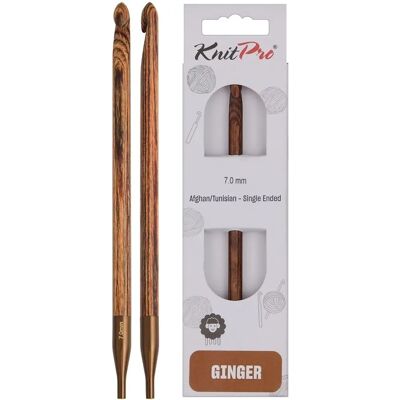 KnitPro Ginger Tunesische haaknaald hout - 31269 KnitPro Ginger Tunesische haaknaald hout - 31269