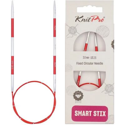 Aiguilles à tricoter en aluminium KnitPro SmartStix - 40cm - Rouge - 3,00mm Aiguilles à tricoter en aluminium KnitPro SmartStix - 40cm - Rouge - 3,00mm