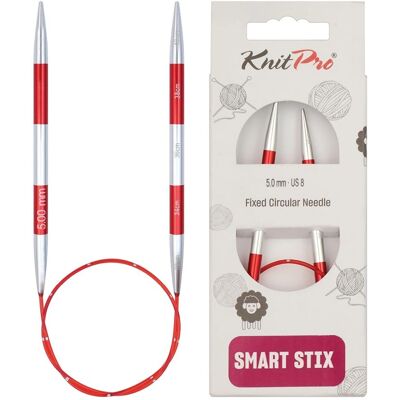 Aiguilles circulaires KnitPro SmartStix 40cm Rouge 5,00mm Aiguilles circulaires KnitPro SmartStix 40cm Rouge 5,00mm