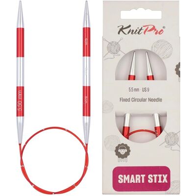 KnitPro SmartStix Aluminium 40cm Rouge - Aiguille à tricoter KnitPro SmartStix Aluminium 40cm Rouge - Aiguille à tricoter