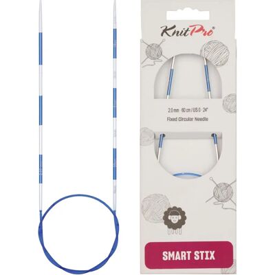 Aiguilles Circulaires KnitPro SmartStix - Bleu - 60 cm, 2 mm Aiguilles Circulaires KnitPro SmartStix - Bleu - 60 cm, 2 mm