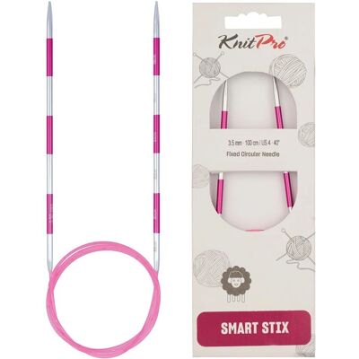 Agulha de tricô circular fixa KnitPro - 100cm - Rosa - Tricô Agulha de tricô circular fixa KnitPro - 100cm - Rosa - Tricô