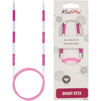 KnitPro KnitPro SmartStix 100cm Rosa 4,50mm - Sticka KnitPro KnitPro SmartStix 100cm Rosa 4,50mm - Sticka