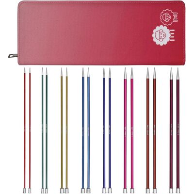 Knitpro Zing Deluxe Set 35cm - Stricknadeln, 8 Größen, Pinkes Etui Knitpro Zing Deluxe Set 35cm - Stricknadeln, 8 Größen, Pinkes Etui