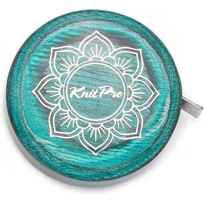 KnitPro - KP36634 - The Mindful Collection Teal blue retractable tape measure - Measuring Tape KnitPro - KP36634 - The Mindful Collection Teal blue retractable tape measure - Measuring Tape