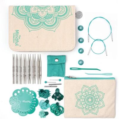 Conjunto de Agulhas Circulares Intercambiáveis Knitpro Coleção Mindful Conjunto de Agulhas Circulares Intercambiáveis Knitpro Coleção Mindful