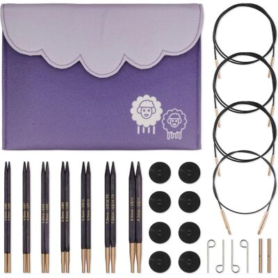 Set di ferri circolari intercambiabili Knitpro Cubics Deluxe Set di ferri circolari intercambiabili Knitpro Cubics Deluxe