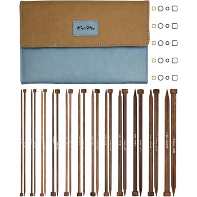 Knitpro Set de agujas de tejer Ginger 25cm - Madera Knitpro Set de agujas de tejer Ginger 25cm - Madera