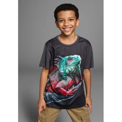 KIDSWORLD LITTLE LIZARD Grau T-Shirt - Lässiger Druck KIDSWORLD LITTLE LIZARD Grau T-Shirt - Lässiger Druck