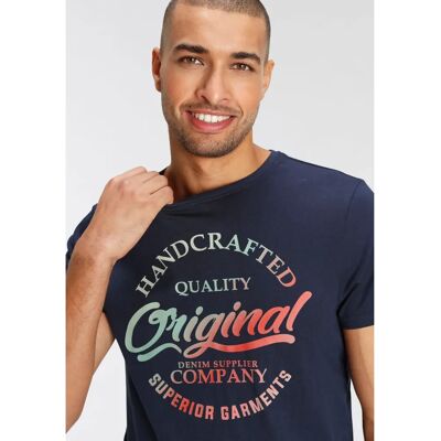 AJC 4XL Blau Casual T-Shirt - T-Shirt AJC 4XL Blau Casual T-Shirt - T-Shirt