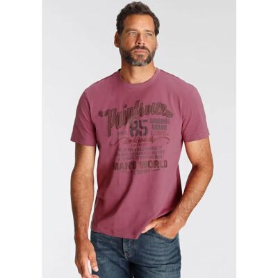 MAN'S WORLD Lila Kurzarm Casual Baumwoll-T-Shirt - T-Shirt MAN'S WORLD Lila Kurzarm Casual Baumwoll-T-Shirt - T-Shirt