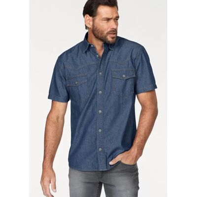 ARIZONA Herren Jeanshemd Blau Stein Western Stil ARIZONA Herren Jeanshemd Blau Stein Western Stil