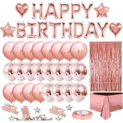 Tempsa - Birthday Balloon Garland Kit 34pcs - Pink - Decor Kit - Publicité Tempsa - Birthday Balloon Garland Kit 34pcs - Pink - Decor Kit - Publicité