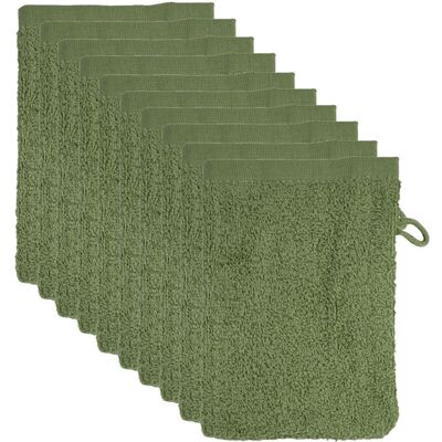 The One Towelling - Olijfgroen - 15x21 cm - washandjes The One Towelling - Olijfgroen - 15x21 cm - washandjes