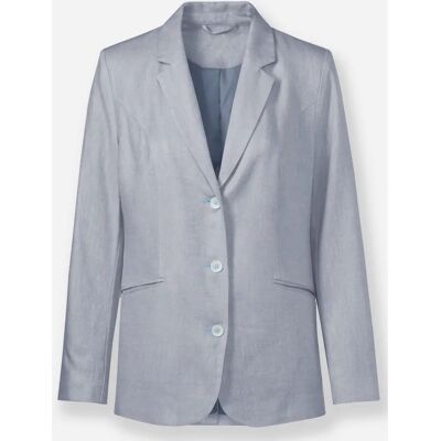 INSPIRATIONEN Blau Muster Blazer Damen Gr. 42 - Blazer INSPIRATIONEN Blau Muster Blazer Damen Gr. 42 - Blazer