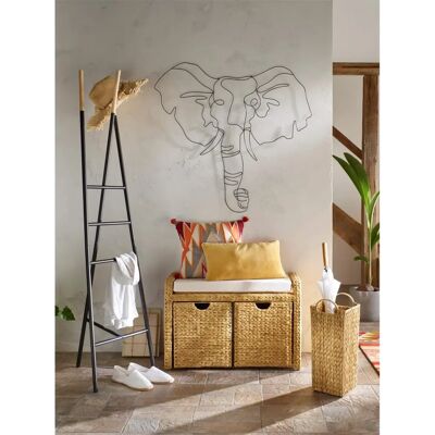 HEINE HOME Sitzbank - Wasserhyazinthe - Metall - 81x55x35 cm HEINE HOME Sitzbank - Wasserhyazinthe - Metall - 81x55x35 cm