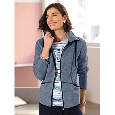 CLASSIC BASICS Fleecejacke Gr. 50, blau Damen - Fleecejacke CLASSIC BASICS Fleecejacke Gr. 50, blau Damen - Fleecejacke