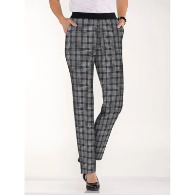 CLASSIC BASICS Gr. 42 Elastischer Bund Gemusterte Lange Hosen CLASSIC BASICS Gr. 42 Elastischer Bund Gemusterte Lange Hosen